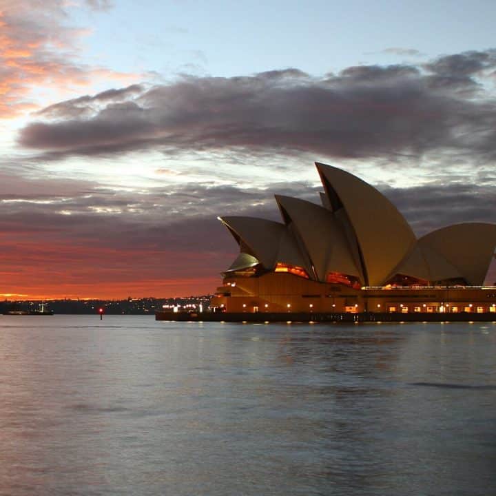 Sydney Opera House just before Sunrise