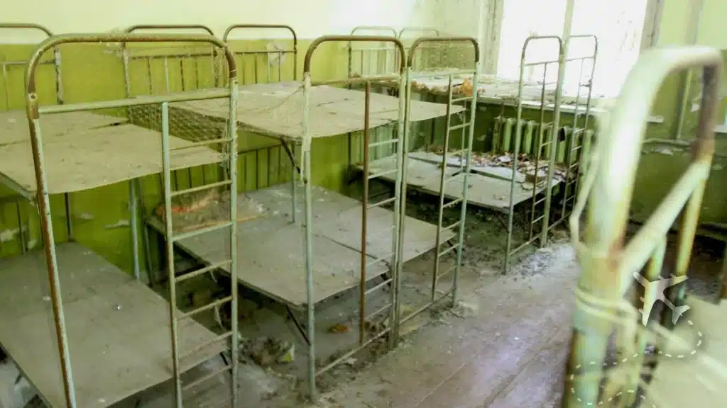 Abandoned elementary school in the Chernobyl Exclusion Zone