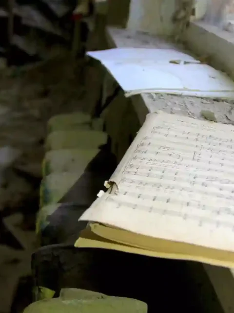 Sheet music in the Chernobyl Exclusion Zone