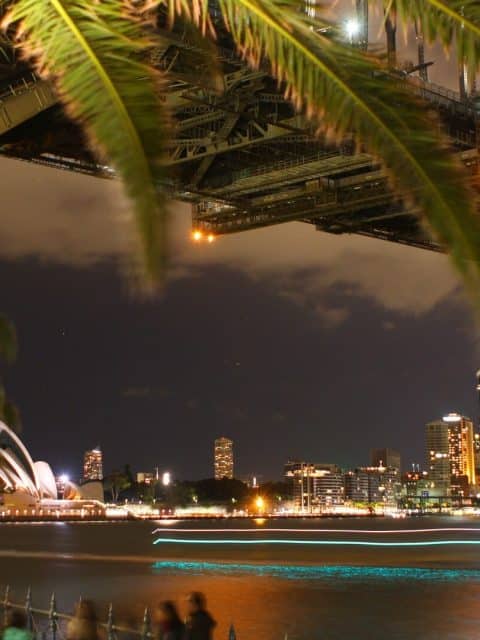 View of the Opera House from under the Harbour Bridge