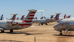 American Eagle regional gets stored at Pinal Airpark (IATA: MZJ)