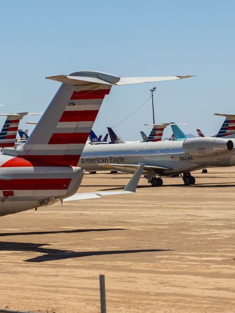 American Eagle regional gets stored at Pinal Airpark (IATA: MZJ)