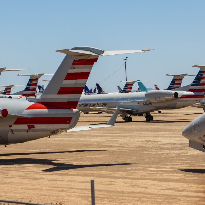 American Eagle regional gets stored at Pinal Airpark (IATA: MZJ)