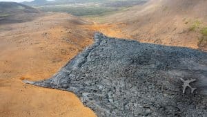 Fagradalsfjall lower lava field in Natthagi valley