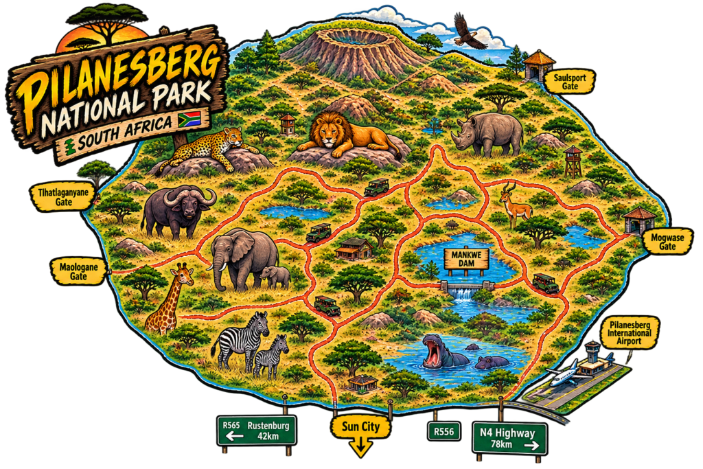Pilanesberg park map