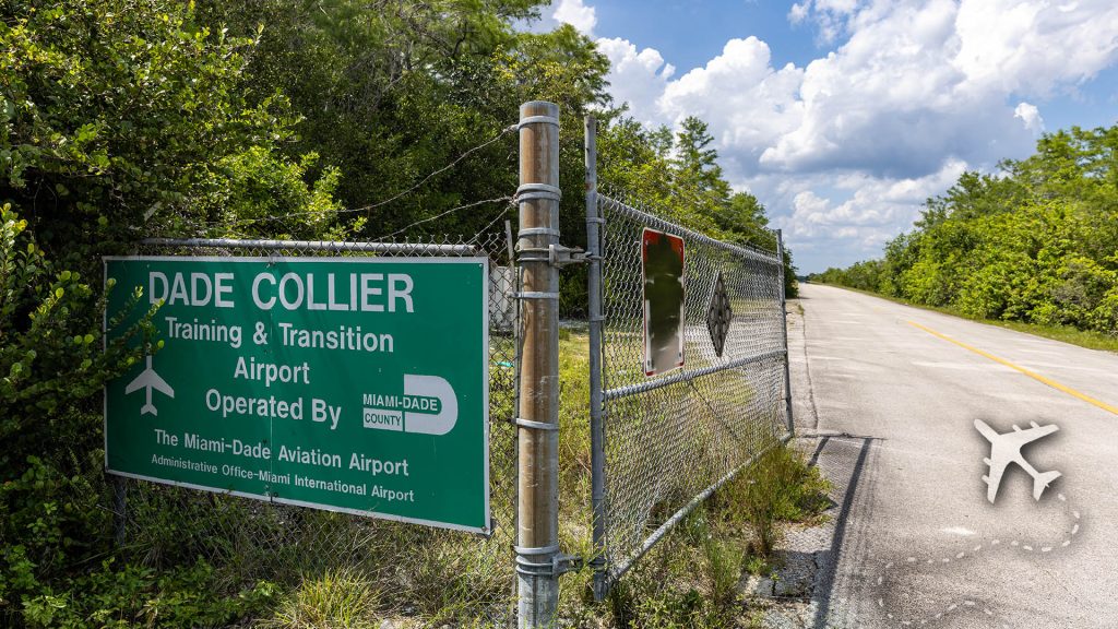Dade Collier Training & Transition Airport sign on US-41