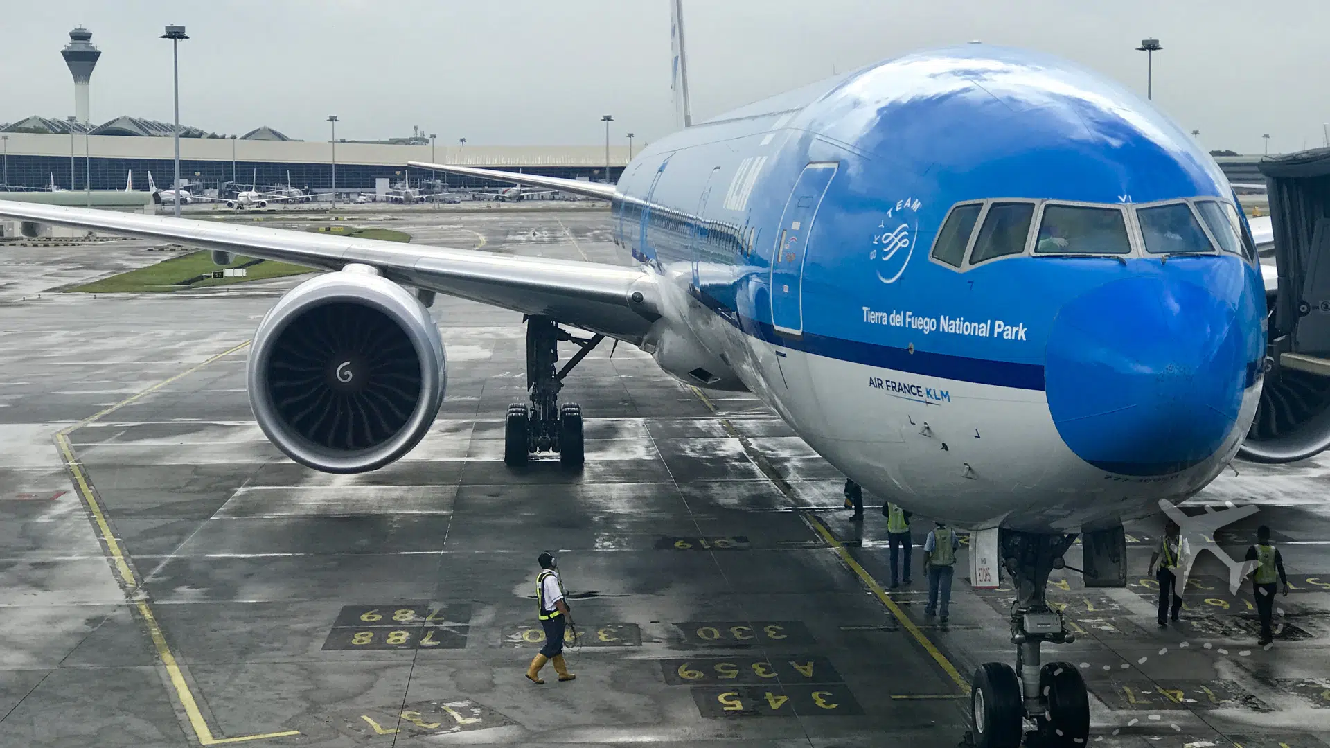 KLM 777 at KUL Airport in Malaysia