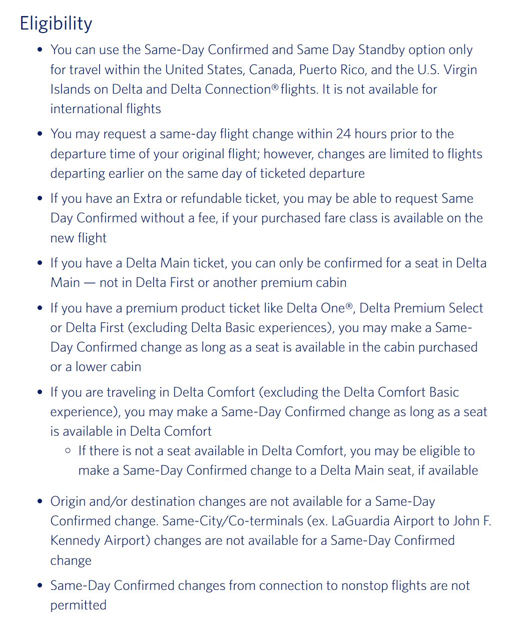 Delta Same-Day Flight Change Rules & Eligibility Guide